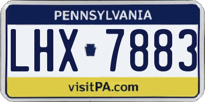 PA license plate LHX7883
