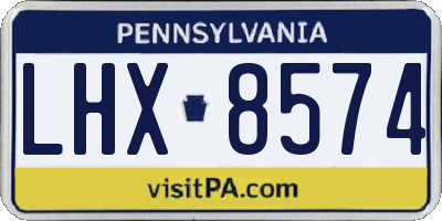 PA license plate LHX8574