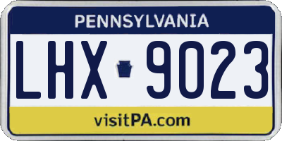 PA license plate LHX9023