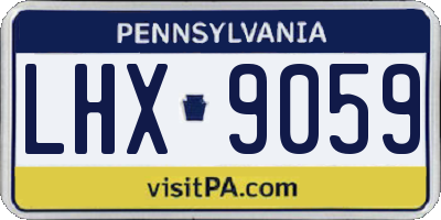PA license plate LHX9059