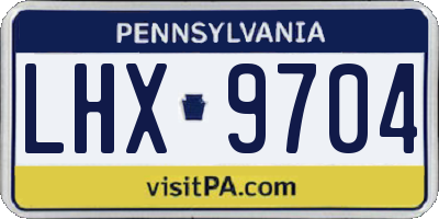 PA license plate LHX9704
