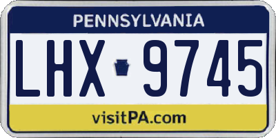 PA license plate LHX9745