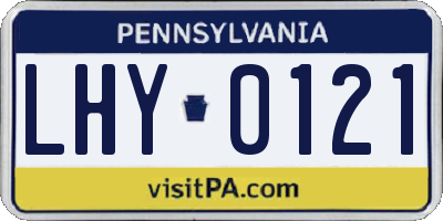 PA license plate LHY0121