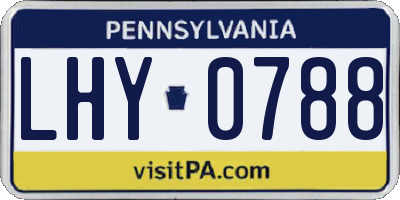 PA license plate LHY0788