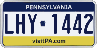 PA license plate LHY1442