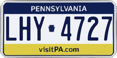 PA license plate LHY4727