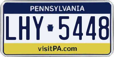 PA license plate LHY5448