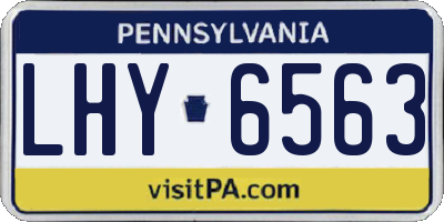 PA license plate LHY6563