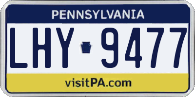 PA license plate LHY9477