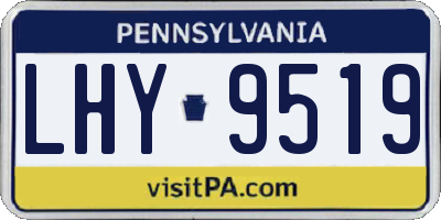 PA license plate LHY9519
