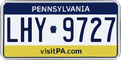 PA license plate LHY9727