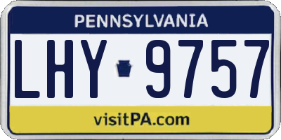 PA license plate LHY9757