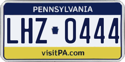 PA license plate LHZ0444