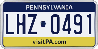 PA license plate LHZ0491