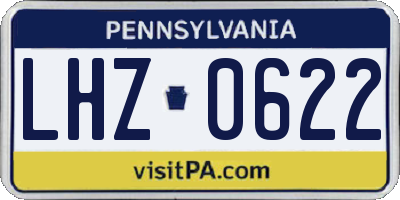 PA license plate LHZ0622