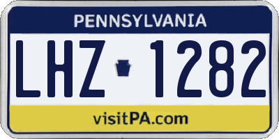PA license plate LHZ1282