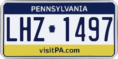 PA license plate LHZ1497
