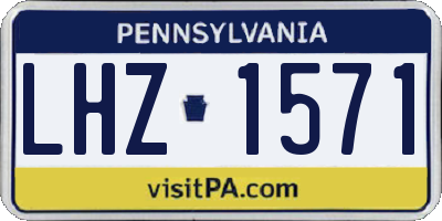 PA license plate LHZ1571