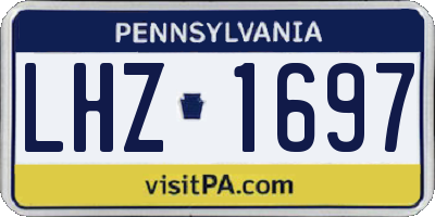 PA license plate LHZ1697
