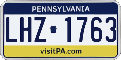 PA license plate LHZ1763