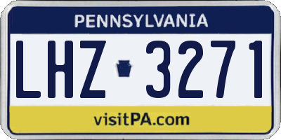 PA license plate LHZ3271
