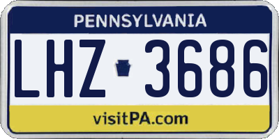 PA license plate LHZ3686