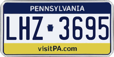 PA license plate LHZ3695