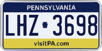 PA license plate LHZ3698
