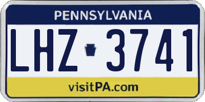PA license plate LHZ3741