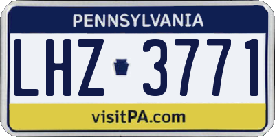 PA license plate LHZ3771