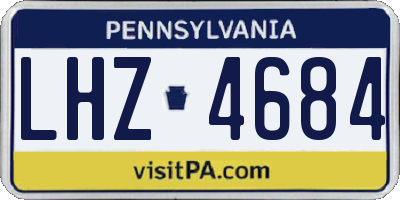 PA license plate LHZ4684