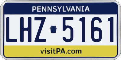 PA license plate LHZ5161