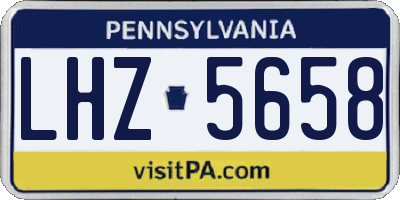 PA license plate LHZ5658