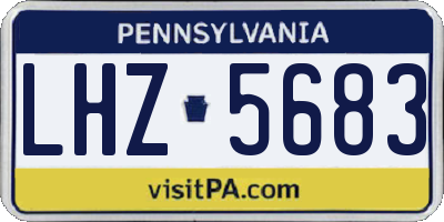 PA license plate LHZ5683
