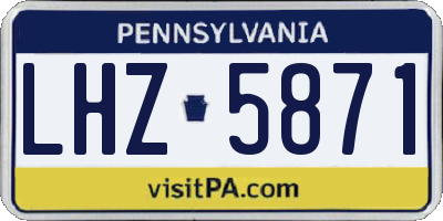 PA license plate LHZ5871