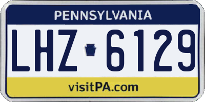 PA license plate LHZ6129