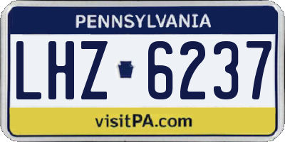 PA license plate LHZ6237