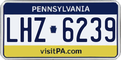 PA license plate LHZ6239