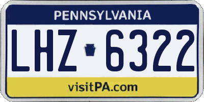 PA license plate LHZ6322