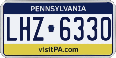 PA license plate LHZ6330