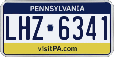 PA license plate LHZ6341