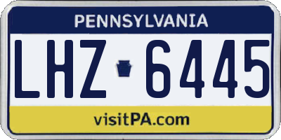 PA license plate LHZ6445