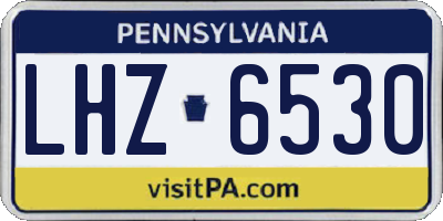 PA license plate LHZ6530
