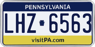 PA license plate LHZ6563