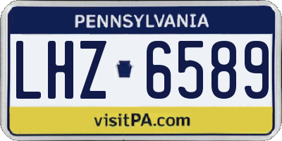PA license plate LHZ6589