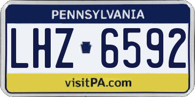 PA license plate LHZ6592