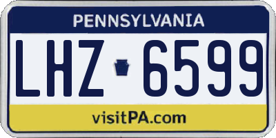 PA license plate LHZ6599