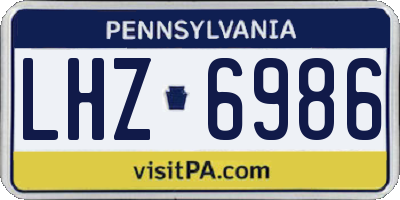 PA license plate LHZ6986