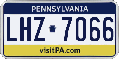 PA license plate LHZ7066