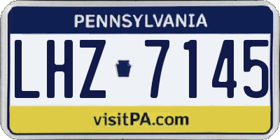 PA license plate LHZ7145